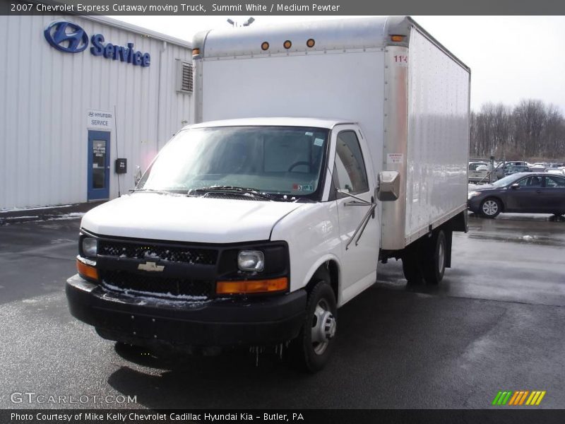 Summit White / Medium Pewter 2007 Chevrolet Express Cutaway moving Truck
