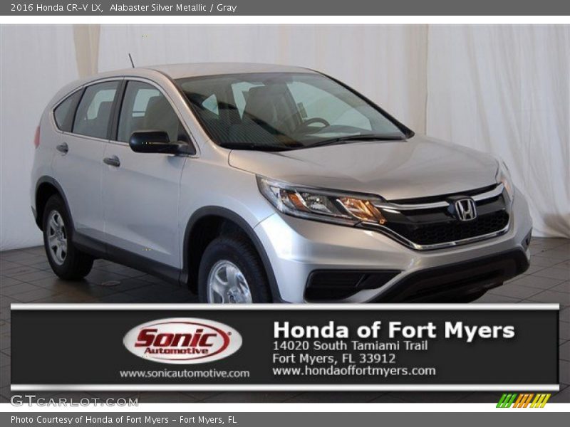 Alabaster Silver Metallic / Gray 2016 Honda CR-V LX