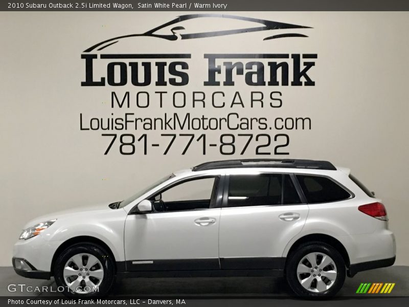 Satin White Pearl / Warm Ivory 2010 Subaru Outback 2.5i Limited Wagon