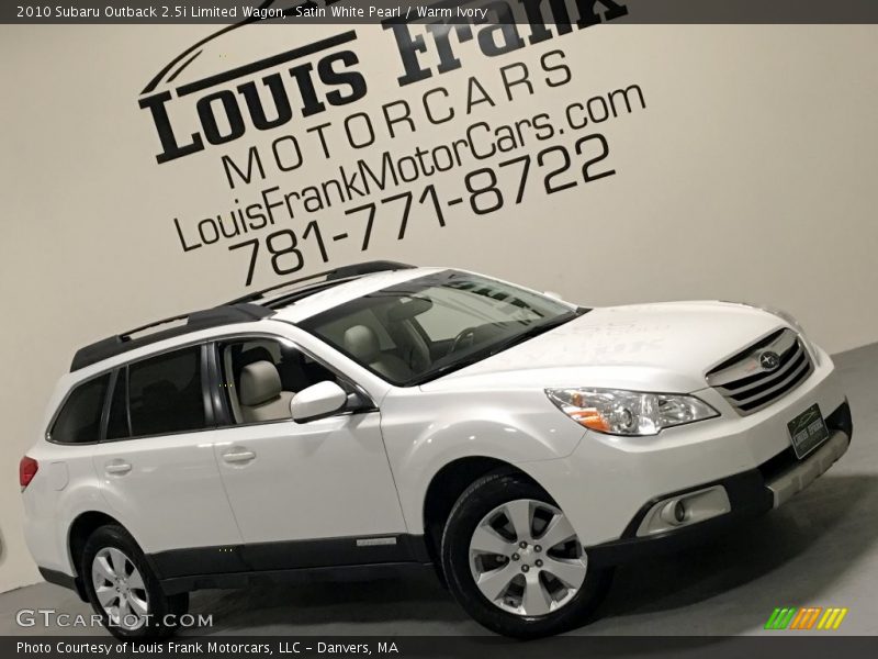 Satin White Pearl / Warm Ivory 2010 Subaru Outback 2.5i Limited Wagon