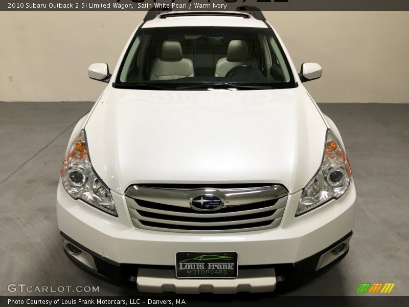 Satin White Pearl / Warm Ivory 2010 Subaru Outback 2.5i Limited Wagon
