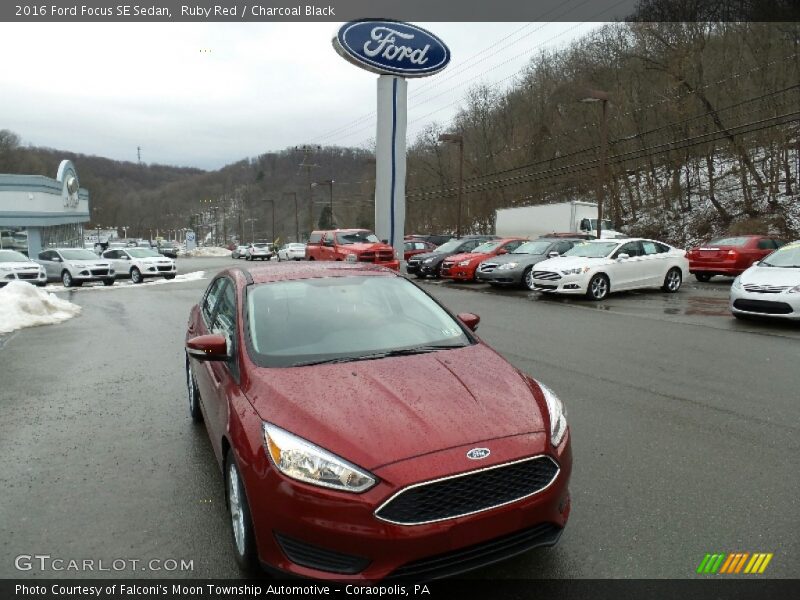 Ruby Red / Charcoal Black 2016 Ford Focus SE Sedan