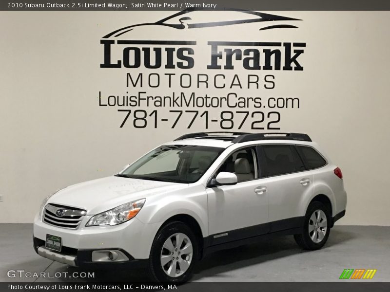 Satin White Pearl / Warm Ivory 2010 Subaru Outback 2.5i Limited Wagon
