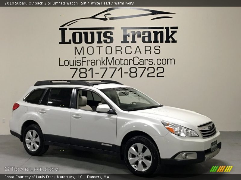 Satin White Pearl / Warm Ivory 2010 Subaru Outback 2.5i Limited Wagon