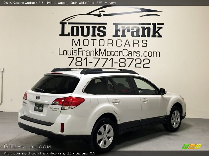 Satin White Pearl / Warm Ivory 2010 Subaru Outback 2.5i Limited Wagon
