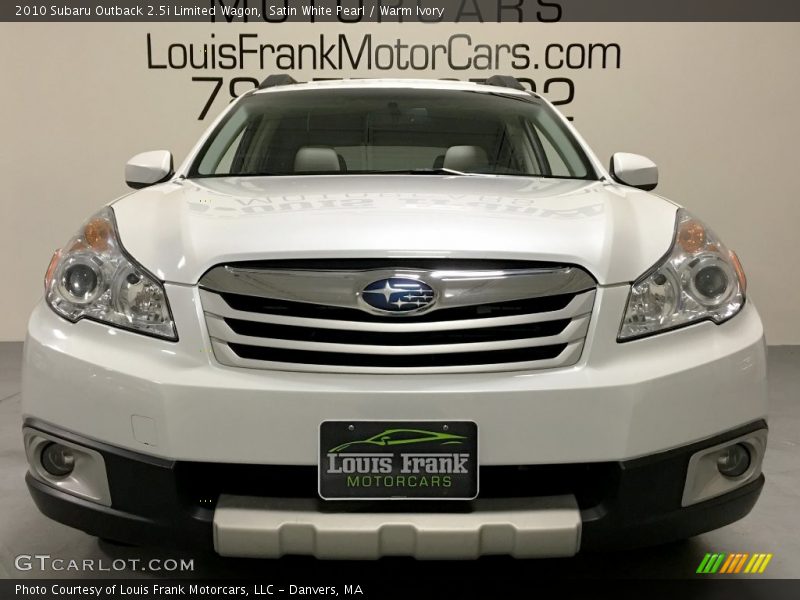 Satin White Pearl / Warm Ivory 2010 Subaru Outback 2.5i Limited Wagon