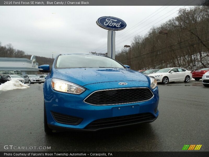 Blue Candy / Charcoal Black 2016 Ford Focus SE Hatch