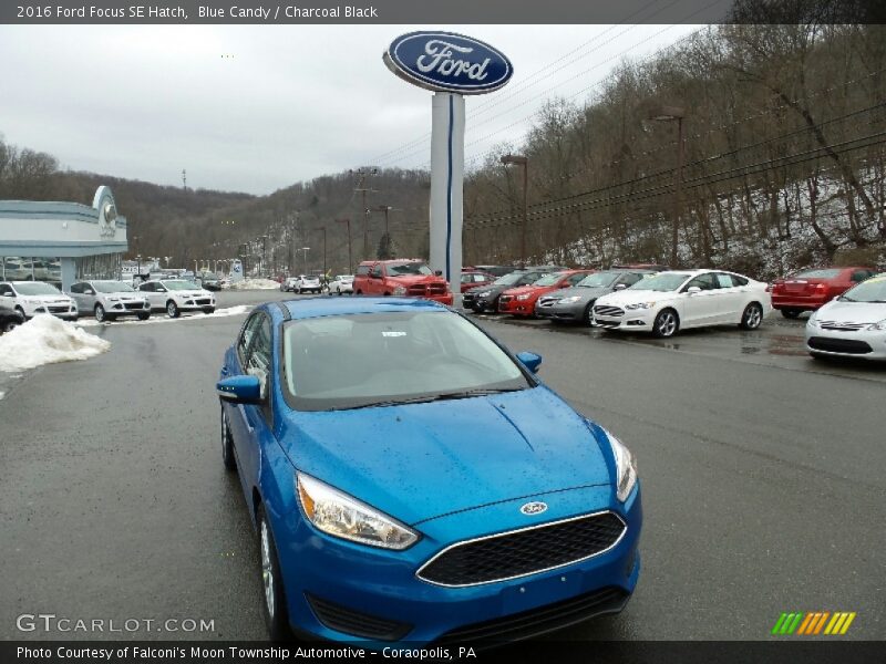 Blue Candy / Charcoal Black 2016 Ford Focus SE Hatch