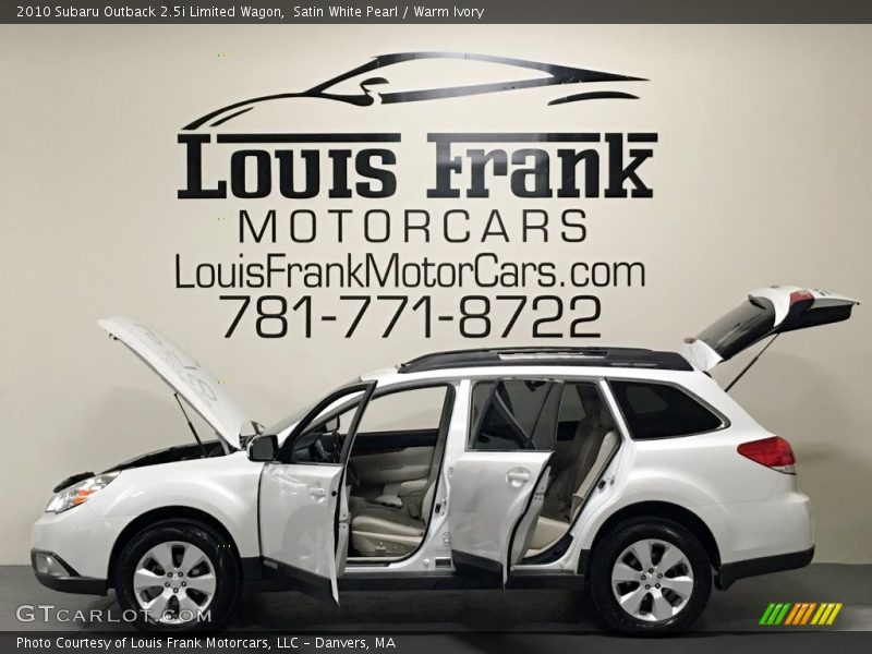 Satin White Pearl / Warm Ivory 2010 Subaru Outback 2.5i Limited Wagon