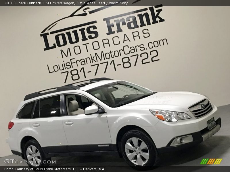 Satin White Pearl / Warm Ivory 2010 Subaru Outback 2.5i Limited Wagon