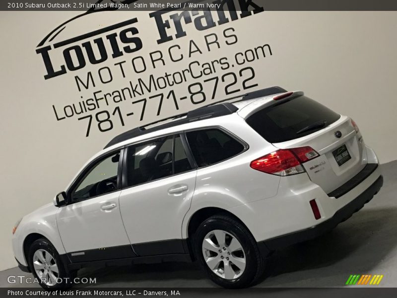 Satin White Pearl / Warm Ivory 2010 Subaru Outback 2.5i Limited Wagon