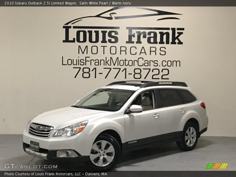 Satin White Pearl / Warm Ivory 2010 Subaru Outback 2.5i Limited Wagon