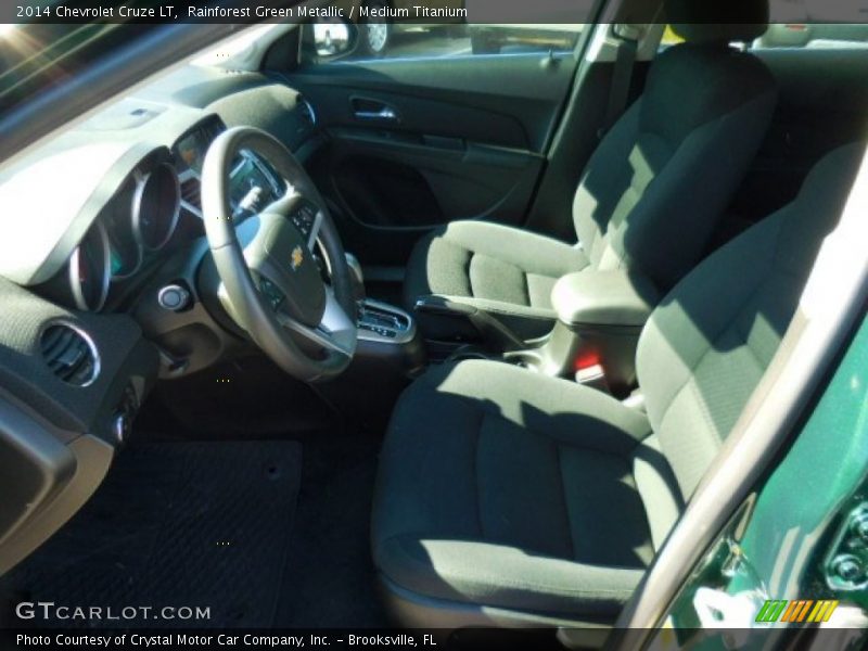 Rainforest Green Metallic / Medium Titanium 2014 Chevrolet Cruze LT