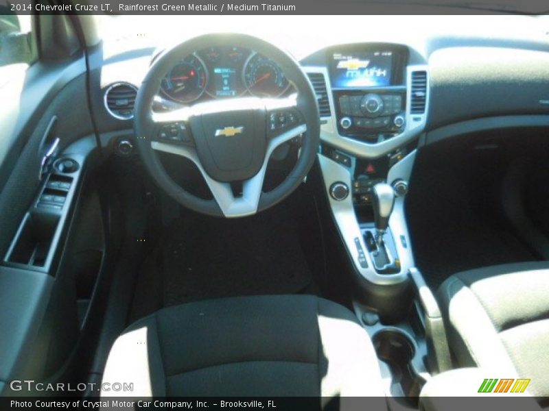 Rainforest Green Metallic / Medium Titanium 2014 Chevrolet Cruze LT