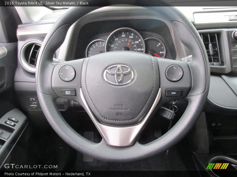 Silver Sky Metallic / Black 2016 Toyota RAV4 LE