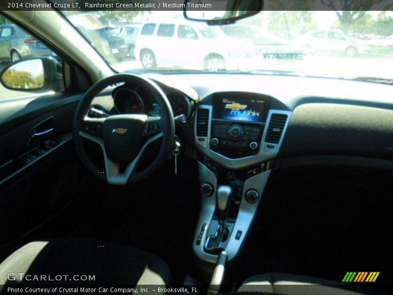 Rainforest Green Metallic / Medium Titanium 2014 Chevrolet Cruze LT