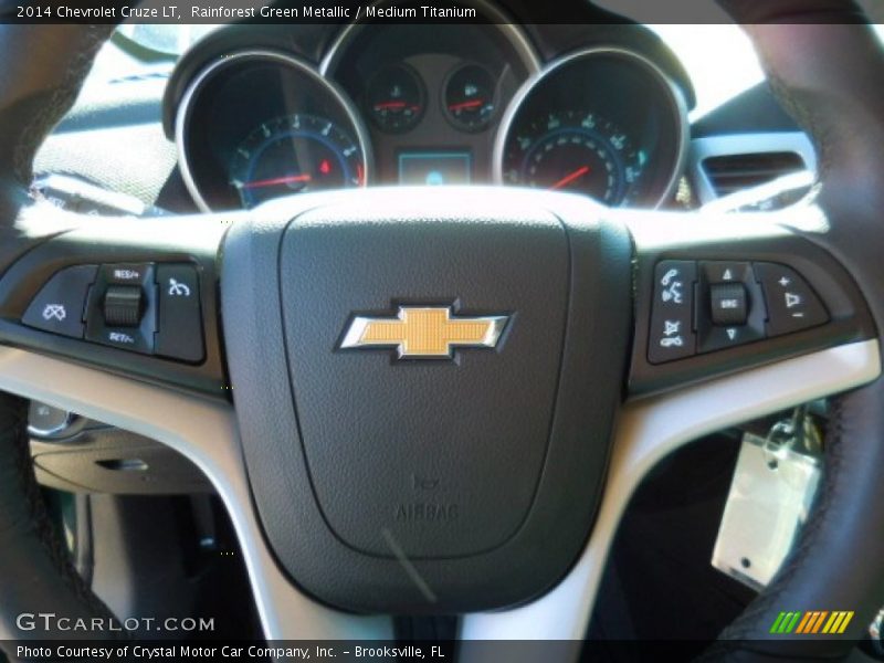 Rainforest Green Metallic / Medium Titanium 2014 Chevrolet Cruze LT
