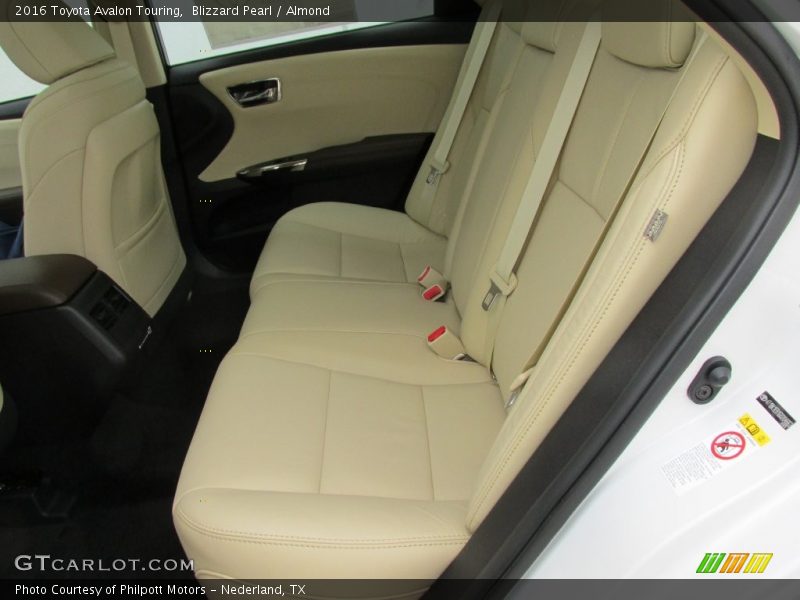 Rear Seat of 2016 Avalon Touring
