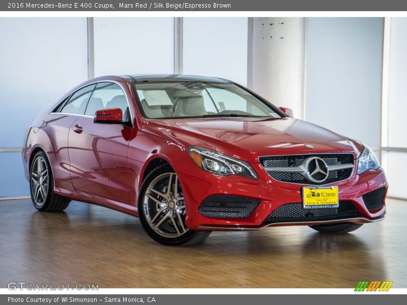 Mars Red / Silk Beige/Espresso Brown 2016 Mercedes-Benz E 400 Coupe