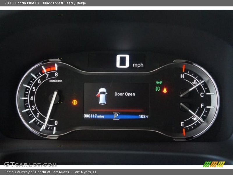 Black Forest Pearl / Beige 2016 Honda Pilot EX