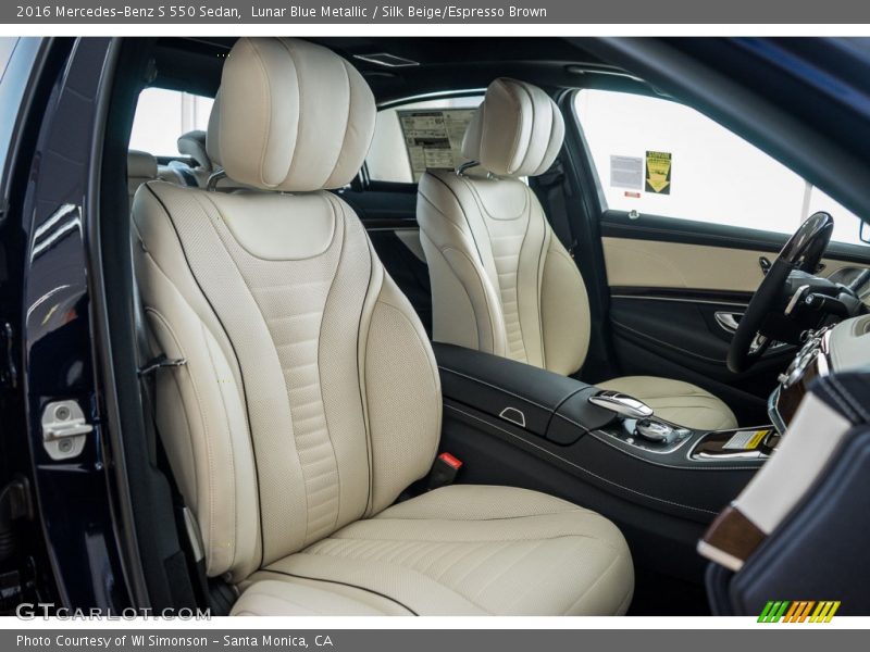 Lunar Blue Metallic / Silk Beige/Espresso Brown 2016 Mercedes-Benz S 550 Sedan