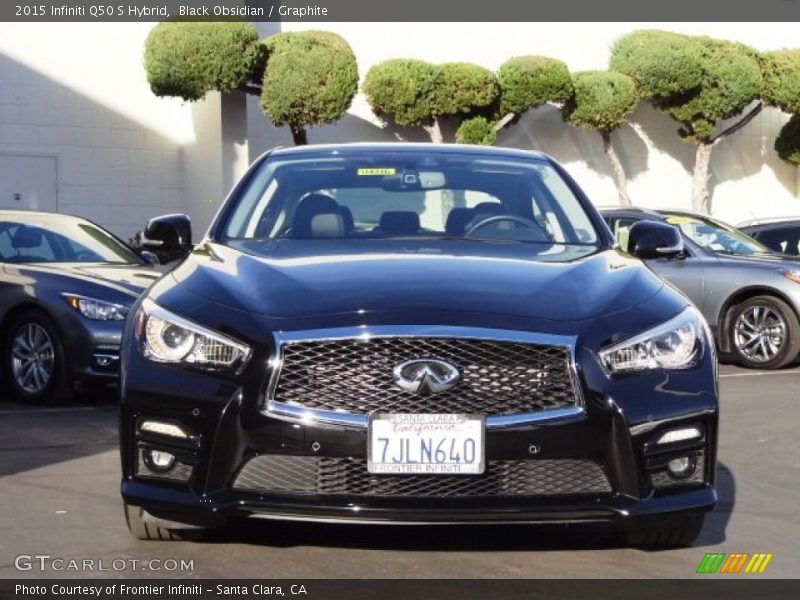 Black Obsidian / Graphite 2015 Infiniti Q50 S Hybrid