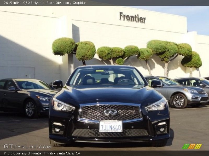 Black Obsidian / Graphite 2015 Infiniti Q50 S Hybrid