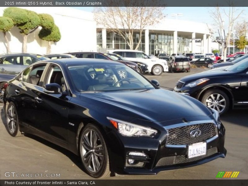 Black Obsidian / Graphite 2015 Infiniti Q50 S Hybrid