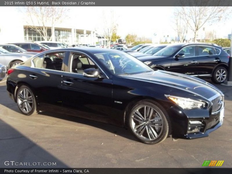 Black Obsidian / Graphite 2015 Infiniti Q50 S Hybrid