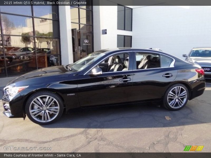 Black Obsidian / Graphite 2015 Infiniti Q50 S Hybrid