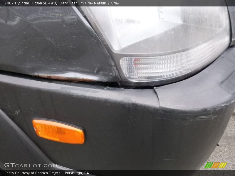 Dark Titanium Gray Metallic / Gray 2007 Hyundai Tucson SE 4WD