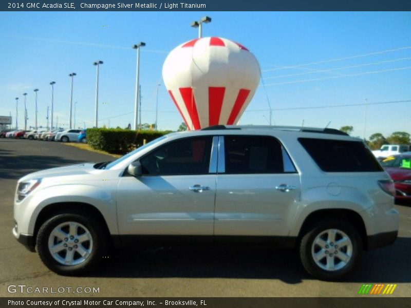 Champagne Silver Metallic / Light Titanium 2014 GMC Acadia SLE