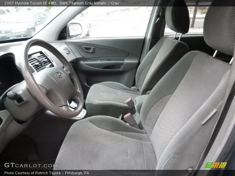 Dark Titanium Gray Metallic / Gray 2007 Hyundai Tucson SE 4WD