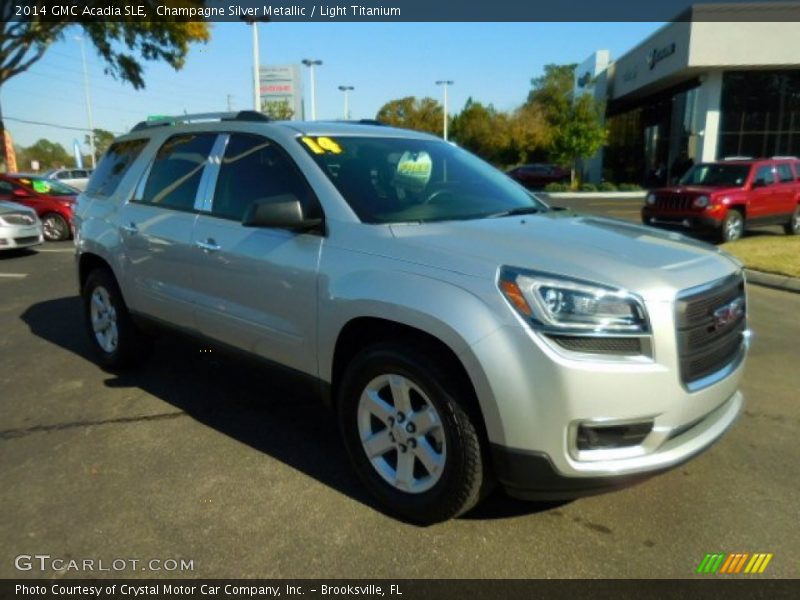 Champagne Silver Metallic / Light Titanium 2014 GMC Acadia SLE