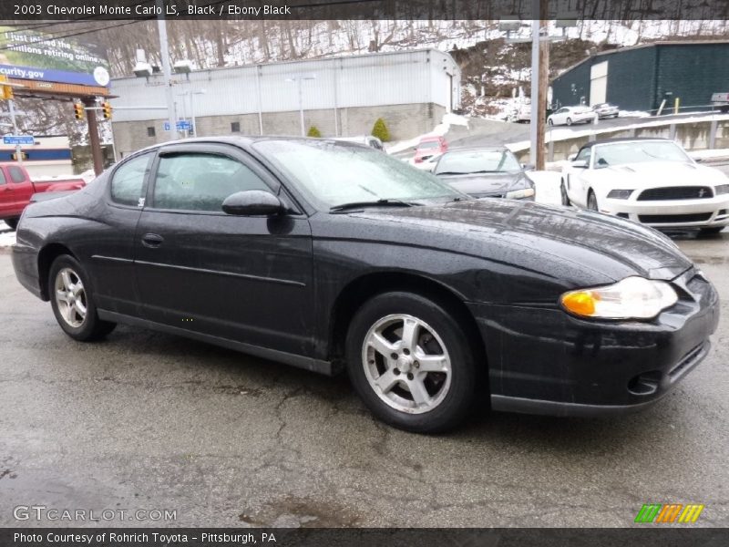 Black / Ebony Black 2003 Chevrolet Monte Carlo LS