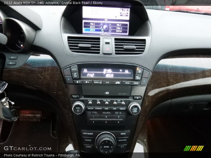 Crystal Black Pearl / Ebony 2012 Acura MDX SH-AWD Advance