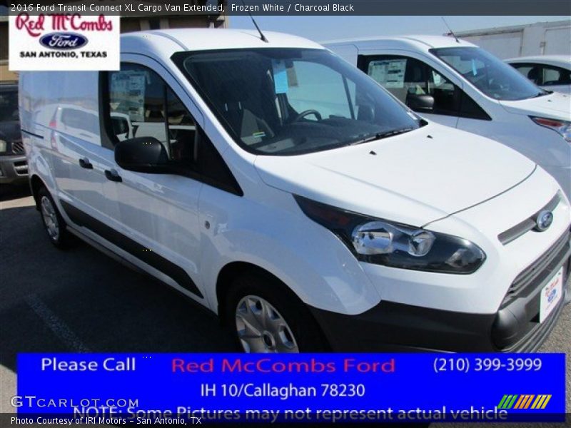 Frozen White / Charcoal Black 2016 Ford Transit Connect XL Cargo Van Extended