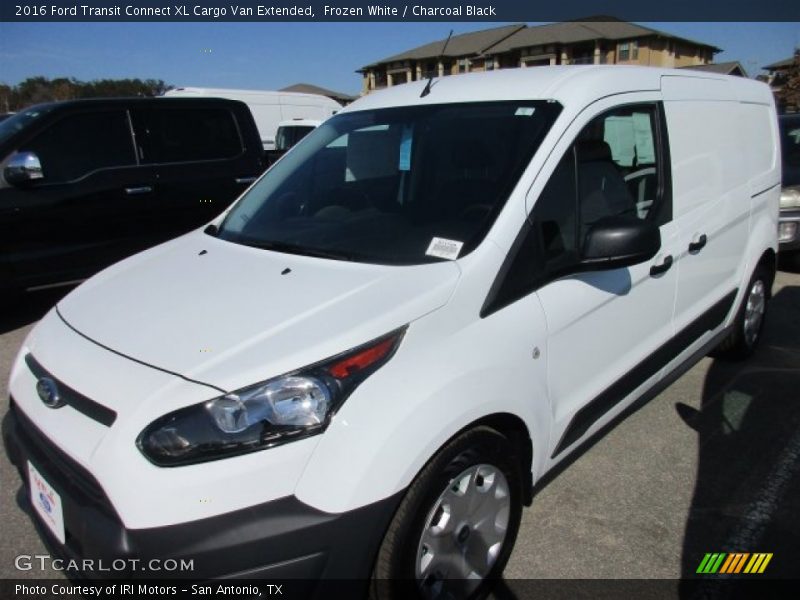 Frozen White / Charcoal Black 2016 Ford Transit Connect XL Cargo Van Extended