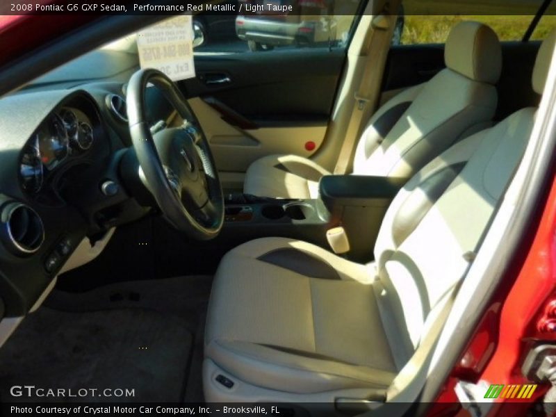 Performance Red Metallic / Light Taupe 2008 Pontiac G6 GXP Sedan