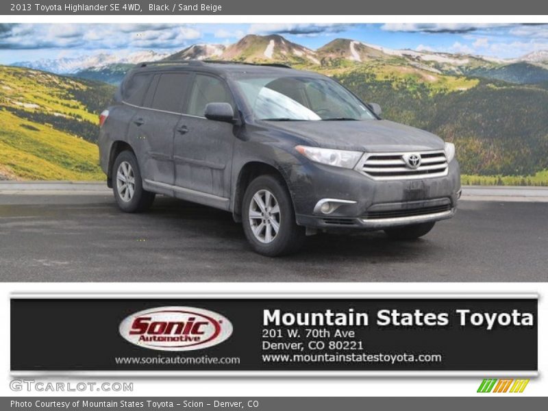 Black / Sand Beige 2013 Toyota Highlander SE 4WD