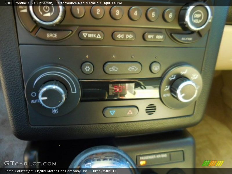 Performance Red Metallic / Light Taupe 2008 Pontiac G6 GXP Sedan