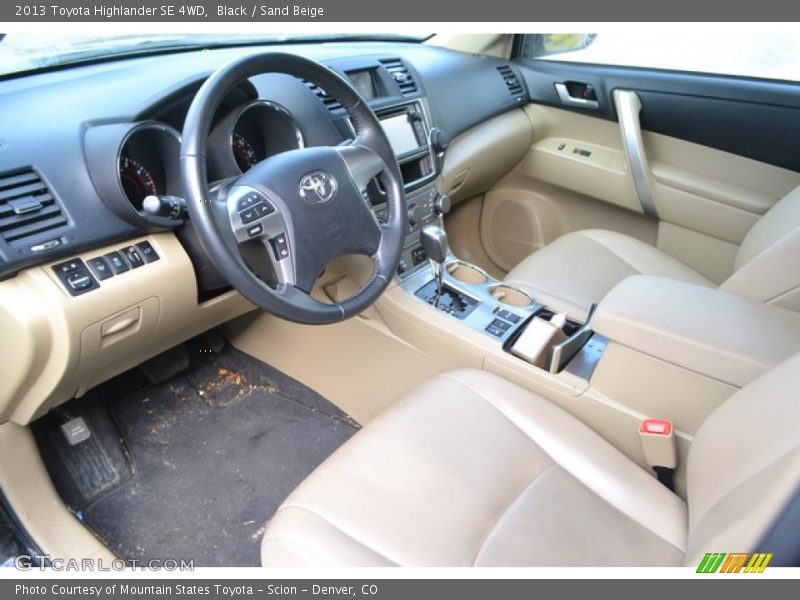 Black / Sand Beige 2013 Toyota Highlander SE 4WD