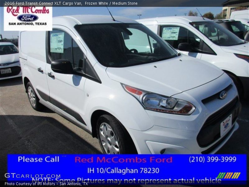 Frozen White / Medium Stone 2016 Ford Transit Connect XLT Cargo Van