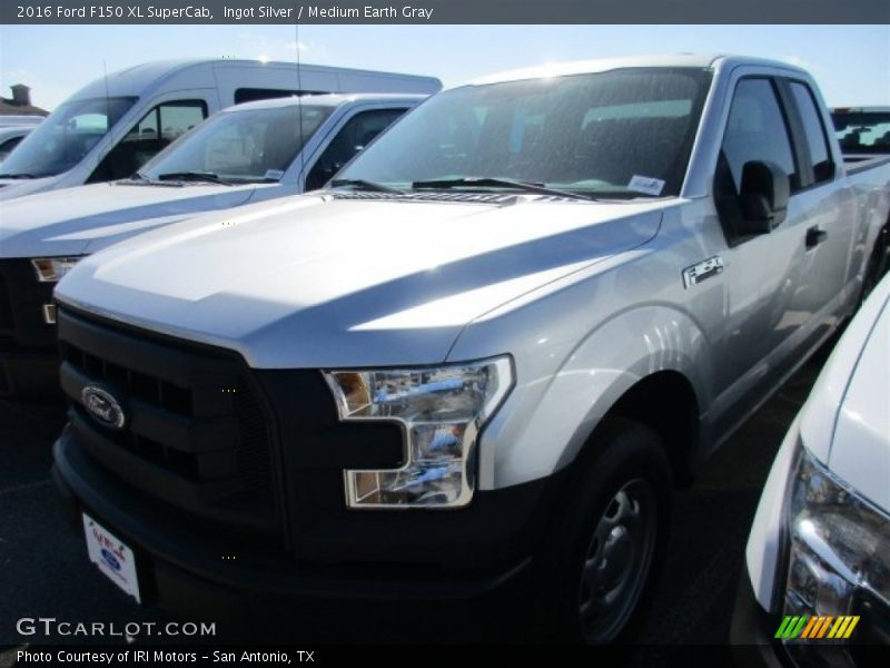 Ingot Silver / Medium Earth Gray 2016 Ford F150 XL SuperCab