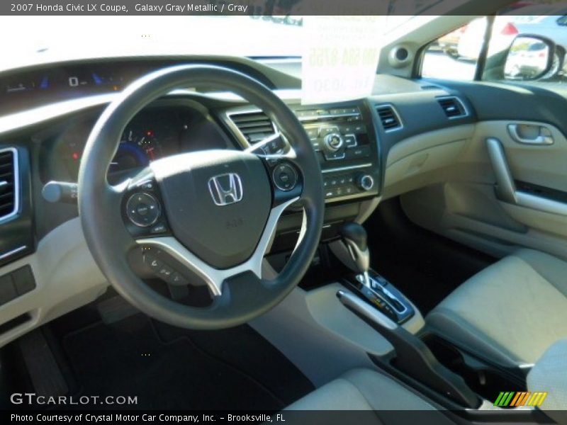 Galaxy Gray Metallic / Gray 2007 Honda Civic LX Coupe