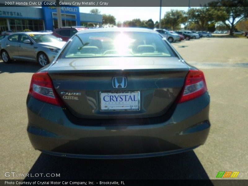 Galaxy Gray Metallic / Gray 2007 Honda Civic LX Coupe