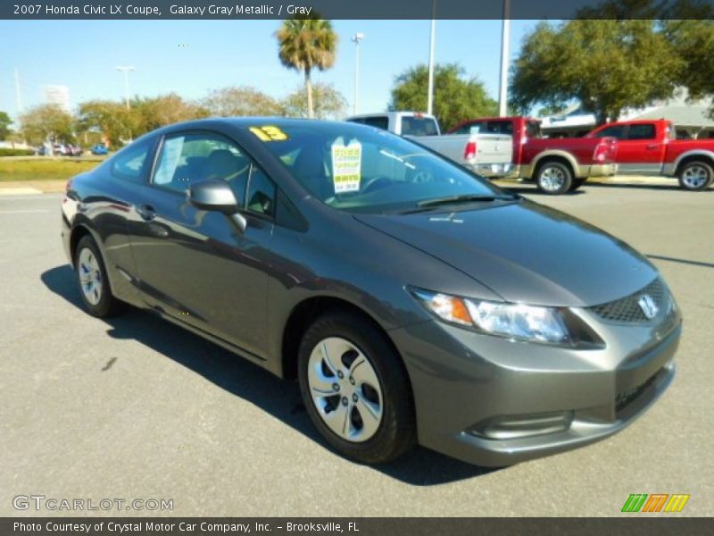 Galaxy Gray Metallic / Gray 2007 Honda Civic LX Coupe