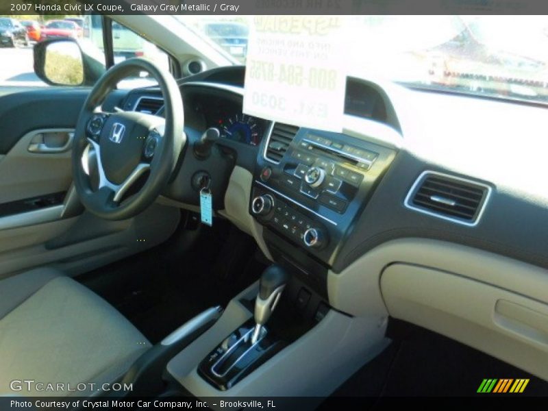 Galaxy Gray Metallic / Gray 2007 Honda Civic LX Coupe