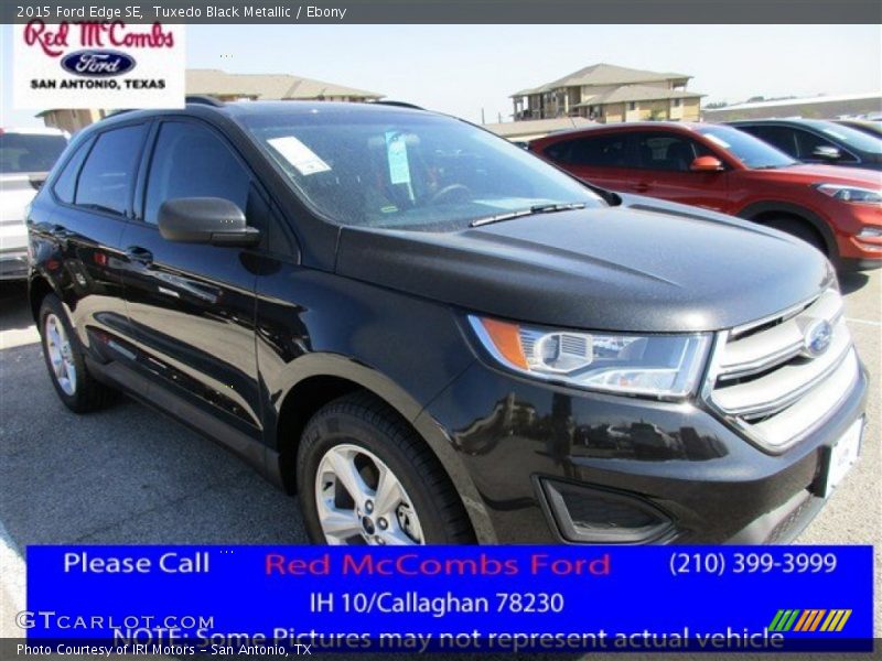 Tuxedo Black Metallic / Ebony 2015 Ford Edge SE
