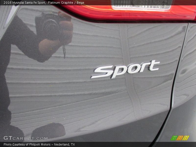 Platinum Graphite / Beige 2016 Hyundai Santa Fe Sport